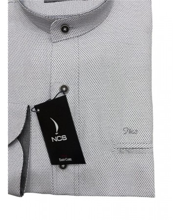 Ncs Comfortable Line Shirt with MAO Collar in Gray Base and Carbon Finish