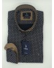  Men's Shirts with Symmetrical Miniature Brown and White in NCS Blue Base
