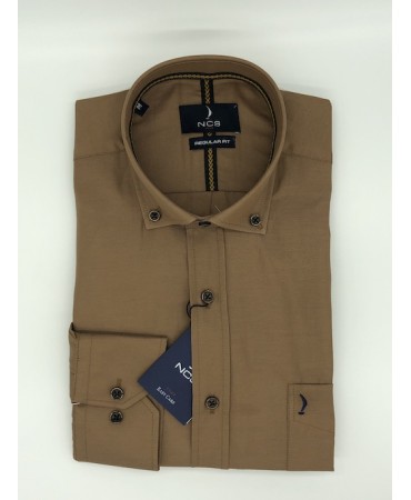 Ncs Men's Shirt Comfortable Line Tampa with Pocket and Two Color Buttons