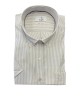 Ncs men's shirt with short sleeves on a white base with light gray stripes  NCS SHIRTS
