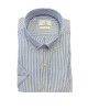 Men's striped blue short sleeve shirt with pocket  NCS SHIRTS