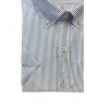 Men's striped blue short sleeve shirt with pocket  NCS SHIRTS