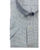 Shirt for men on a white base with a blue check and short sleeves  NCS SHIRTS
