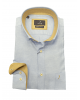 Ncs monochrome Oxford shirt in light blue with beige finish  NCS SHIRTS