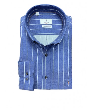 Ncs men's shirt in blue base with white stripe