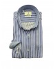 Men's shirt in light blue with white stripe  NCS SHIRTS