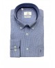 Men's shirts in light blue small check with blue inside collar and cuff  NCS SHIRTS