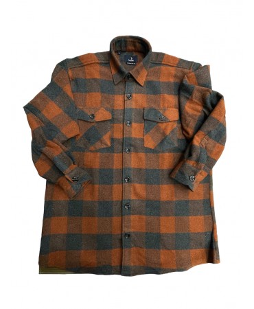 Shacket shirt thick in check tile with gray