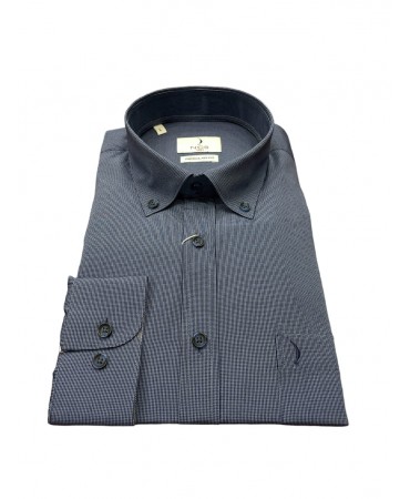 Men's shirt with very small blue check