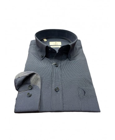 Men's shirt with very small blue check