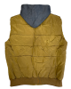New York Tailos Sleeveless Jacket With Outer Pockets And Detachable Hood In Mustard VEST
