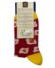 Pournara Fashion Sock on Red Base with Fried Eggs POURNARA FASHION Socks