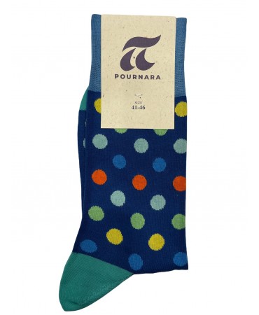 Socks Pournara in Roua Base with Polka Dots in Various Colors