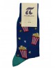 Pournara Fashion Socks in Blue Base with Popcorn POURNARA FASHION Socks