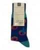 Pournara Fashion Socks in Blue Base with Colored Donuts POURNARA FASHION Socks