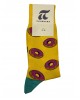 Pournara Fashion Sock in Yellow Base with Colored Donats POURNARA FASHION Socks