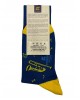 Pournara Socks Fashion in Blue Base with Yellow Musical Instruments and Notes POURNARA FASHION Socks