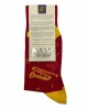 Socks Pournara Fashion in Red Base with Yellow Musical Instruments and Notes POURNARA FASHION Socks