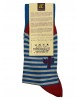 Pournara Socks Fashion Traffic Lights on White Base with Blue Stripes POURNARA FASHION Socks