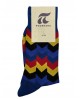 Pournara Fashion Colt Colorful Herringbone on Blue Base POURNARA FASHION Socks