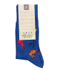 With colored bunnies on a blue sock base by Pournara POURNARA FASHION Socks
