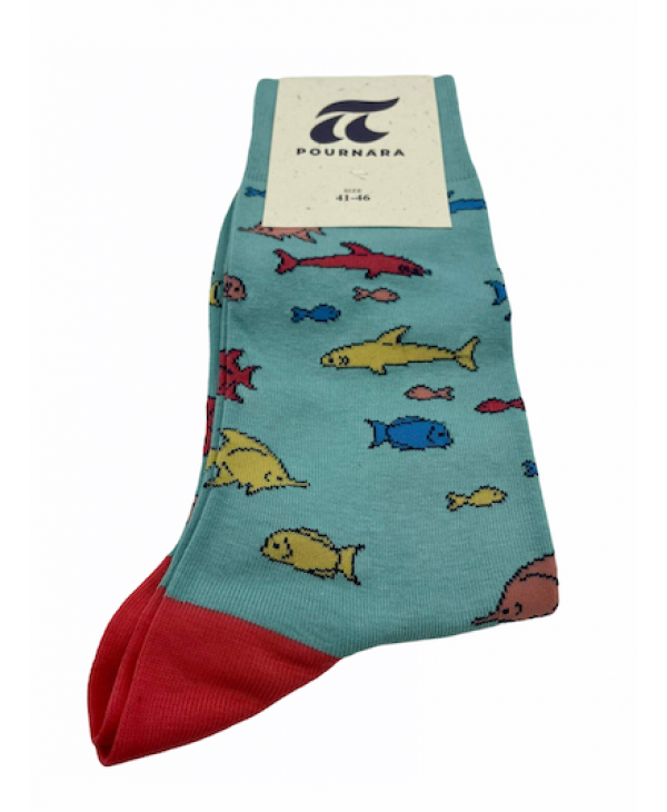 Sock with Sharks in Special Color Pournara Fashion POURNARA FASHION Socks