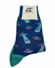 Fashion Pournara Socks with UFO in Blue Base POURNARA FASHION Socks