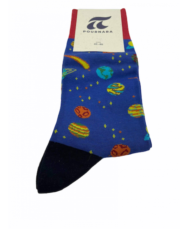 DESIGN SOCKS Purnara on Raf Base with Colorful Planets POURNARA FASHION Socks