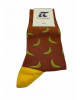 Sock in Brown Base with Pournara Bananas POURNARA FASHION Socks