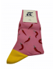 DESIGN SOCKS POURNARA in Pink Base with Red Peppers POURNARA FASHION Socks