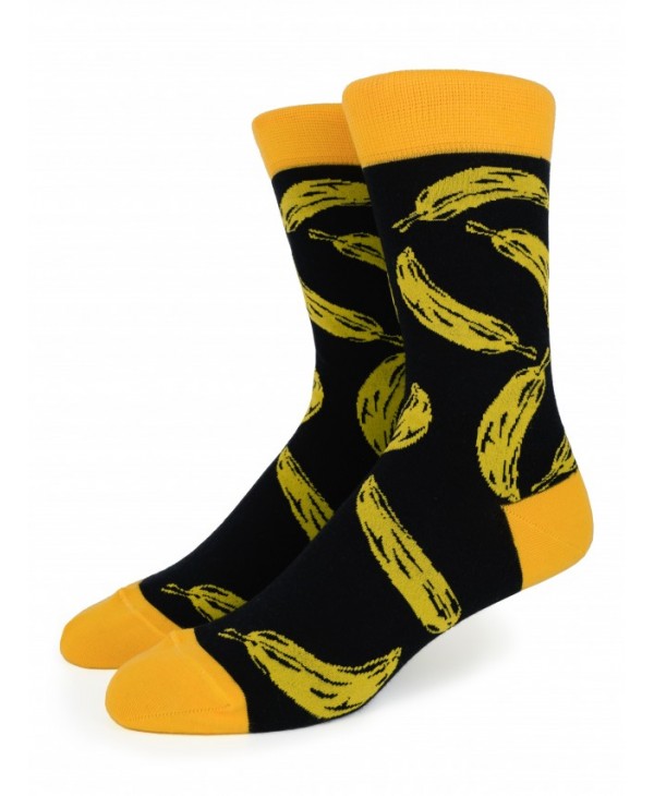 Fashion sock by Pournara black with bananas POURNARA FASHION Socks