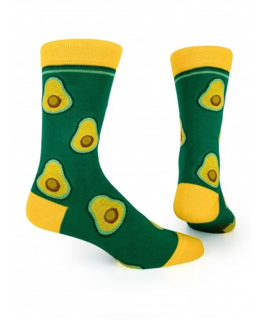 Pournara Fashion κάλτσα ανδρίκη πράσινη με αβοκάντο 