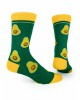 Pournara Fashion men's socks green with avocado POURNARA FASHION Socks