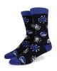 Men's modern sock on a black base with moons and suns POURNARA FASHION Socks