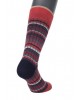 On a coral base men's sock by Pournara with various colored stripes POURNARA FASHION Socks