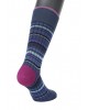 Men's during Pournara in a light blue base with colored stripes POURNARA FASHION Socks