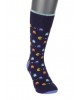 With colorful Pac-Man on a purple men's sock by Pournara POURNARA FASHION Socks