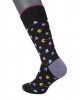 Pournara fashion men's sock on a black base with colorful Pac-Man POURNARA FASHION Socks