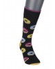 Men's sock modern on a black base with colorful donuts POURNARA FASHION Socks