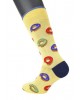 Pournara Fashion men's yellow socks with colorful donuts POURNARA FASHION Socks