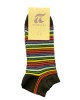 Pournara men's short sleeve black with colorful stripes POURNARA FASHION Socks