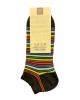 Pournara men's short sleeve black with colorful stripes POURNARA FASHION Socks