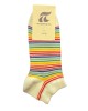 On a white base, men's short socks with colorful stripes POURNARA FASHION Socks