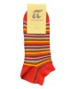 Pournara men's short socks red with colorful stripes POURNARA FASHION Socks