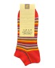Pournara men's short socks red with colorful stripes POURNARA FASHION Socks
