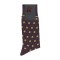Fashion men's burgundy sock with the company's logo in beige color