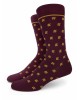 Fashion men's burgundy sock with the company's logo in beige color POURNARA FASHION Socks
