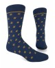 Pournara men's sock blue with company logo in beige color POURNARA FASHION Socks