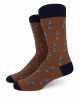 Men's sock brown with gray parrots POURNARA FASHION Socks