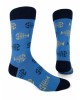 Pournara sock blue with colored herringbones POURNARA FASHION Socks